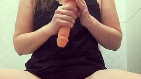 Can This Big Ass Solo Girl Ride a Huge Dildo in Her Wet Pussy Until Orgasm and Squirt in Bathroom