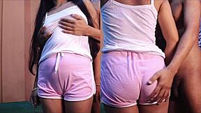 Big tit step sister fucks step brother in bedroom while families are out! 😏🍑💦