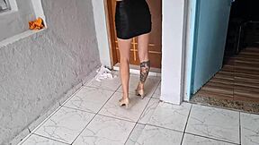 Why is this perverted grandpa receiving the delivery girl with his cock out like that?