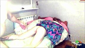 I lick my stepdaughter's shaved pussy then fuck her hard