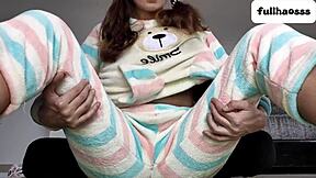 Stepdad Fingers and Gropes 18+ Teen's Small Tits and Pussy in Homemade Close-Up