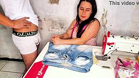 In a tale of infidelity, the costureira welcomes her cliente for a roupa fitting that turns into intense banging with big cock action and more.