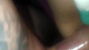 uhh hot milf like squirting all over with that big cock toy in her shaved pussy... mmm