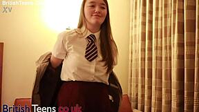 Bold Naughty College Student Masturbates In Lingerie And Stockings For Intense Orgasm