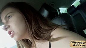 Would this stranded teen babe really fuck a stranger for a ride home like marina visconti does?