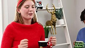 Teen Step Granddaughter Feels So Aroused as Santa Step Grandpa Bangs Her with His Big Cock