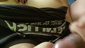 she eagerly sucked her boyfriend's big cock in their amateur session, loving every moment of the intense pleasure