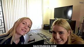 what happens when cute blonde twins get fucked by horny stepdaddy at sleepover - mazzy grace emma starletto