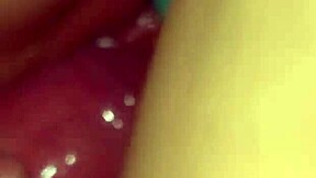 uhh hot milf like squirting all over with that big cock toy in her shaved pussy... mmm