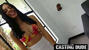 This innocent 18-year-old Colombian girl got tricked into rough anal by a shady casting agent during her interview.