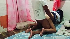 school student skips classes and fucks roughly with his teacher in homemade cowgirl riding orgasm  