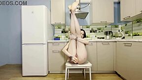 i put a camera to record my cute brunette babysitter