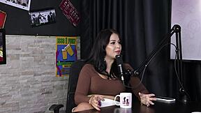 Vivian Lola stars in hard gangbang with 7 men including double penetration as trans Barbie on sheer red