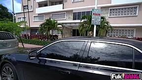 Haley Reed gives blowjob in public