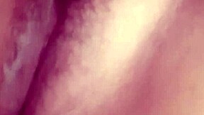 Girlfriend masturbates tight smooth pussy exciting him to cum