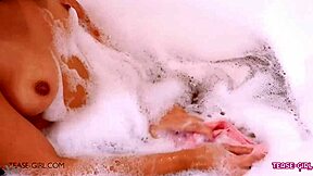 Sexy Teen 18+ Brunette Takes Bath Shows Perfect Body