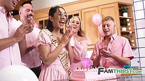 hey, step daughter just turned 18 and the step family surprised her with a wild group celebration