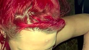 Whoa! Redhead Streetwalker Strips Naked for Deepthroat Blowjob and Cum in Mouth in Truck Backseat!