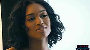 amazing ebony teen 18+ noel monique reveals her petite 18+ body in a slow striptease