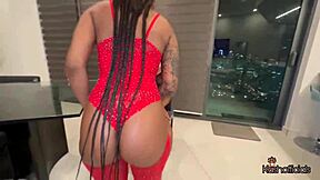 Kash Omera Straps and Eats Out Girlfriend Pussy in Bisexual Lesbian Action