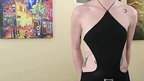 oh man, i cant believe im back in this little black bodysuit and gothic miniskirt for part 2... its sooo tight on my skinny frame