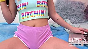 aubrey marie deepthroats her boyfriend's cock then gets fucked and creamed