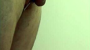 hey check this amazing orgasm from my homemade solo toy play in cage dancing 😍🔥