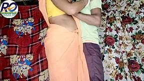 Desi Village Bhabhi Stripped Naked In Saree And Blouse For Mare Style Ass Fucking With Hindi Audio Anal Action