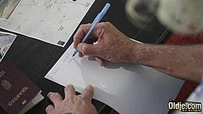 Hey, how does this old man hardcore fuck a beautiful teen 18+? Sticks his cock in her young pussy, then mouth, cums in throat so wet!