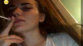 hey, wanna see my big tits? this sexy brunette girl is showing boobs on webcam!