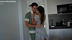 Latina coed insists on condom for rough first-time domination