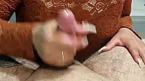 i feel so connected masturbating my husband with fingering until he gives me his warm cum load