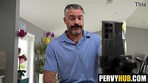 Serena Hill rebounds with stepdaddy Charles Dera in hardcore petite pov taboo fuck session