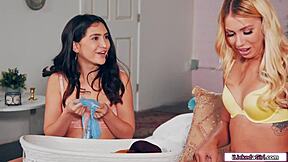 i love when a teen facesits her lesbian roommate, licking that shaved pussy in the dorm