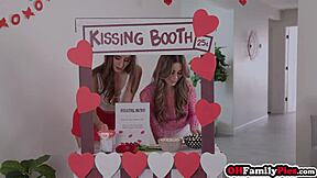 Lucky big cock stepbrother got a perfect double blowjob on valentines day by penelope kay and sexy teen 18+ renee rose.