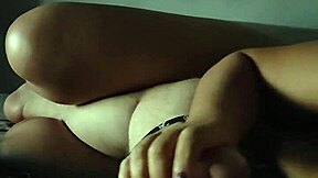 Amateur Asian teen assists stepson with handjob while watching cartoons, as husband is away and stepdaughter masturbates at friend's house, teasing until orgasm in uncensored scene.