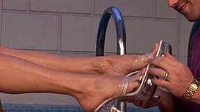 that footjob turns into hard pounding sex finishing on jasmines toes