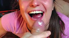 brunette babe with glasses rides dildo on homemade compilation while cum drips from her tight pussy in fun session