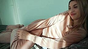 Step sister, let's play truth or dare, he says, but she didn't expect him to dare her to bend over for creampie in that tight pussy during the game. Blonde teen 18+ takes the challenge with natural tits showing.