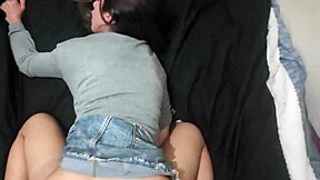 fuck me harder on my 18th birthday, please. she begs while bent over with her petite ass and small tits shaking from doggystyle orgasm. natural tits bounce as cute teen hits peak pleasure.