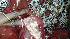 Bhabhi, want great sex in red saree? Squeeze boobs and ass fuck now?
