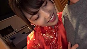 part2 the elegant woman in a alluring china dress captivates with her seductive techniques leading to an intense intimate encounter