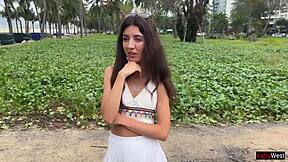 Public agent, can you pickup this brunette teen for rough doggystyle sex on first date? She came back next day for creampie.