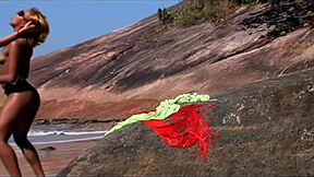 Young lesbians feel deep passion during sensual intercourse, licking and toying tight holes on the seaside