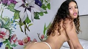 beautiful naughty young 18+ latina girl starts rubbing her pussy with a pillow in homemade solo play