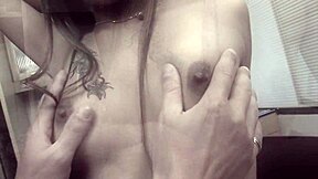 pretty asian in fishnets and lingerie deepthroat fucks with shaved pussy gaping in doggystyle