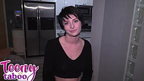 Neighbors daughter kitty gets locked out and ends up in a hot fuck with the guy next door