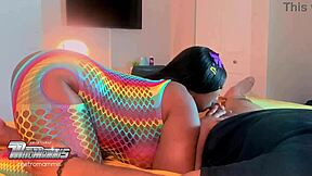 Curvy Beauty Delivers Sloppy Wet Blowjob Swallowing Cum From Big Black Cock