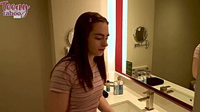 Seth Brogan gets lucky with 18yo Reese Robbins in blowjob and creampie action