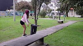 young girl allison sweet rides her neighbors' big cocks in a threesome, milking their cum after doggystyle and missionary fucking